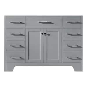 Clariette 47.2 in. W x 21.7 in. D x 33.5 in. H Bath Vanity Cabinet Only in Taupe Grey