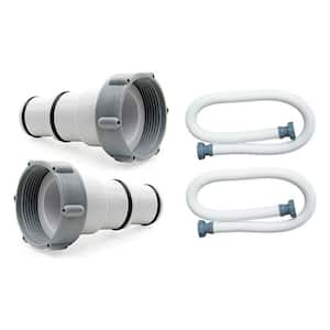 1.5 in. Dia x 59 in. Pool Pump Replacement Hose (2-Pack) and Adapter A (2-Pack)