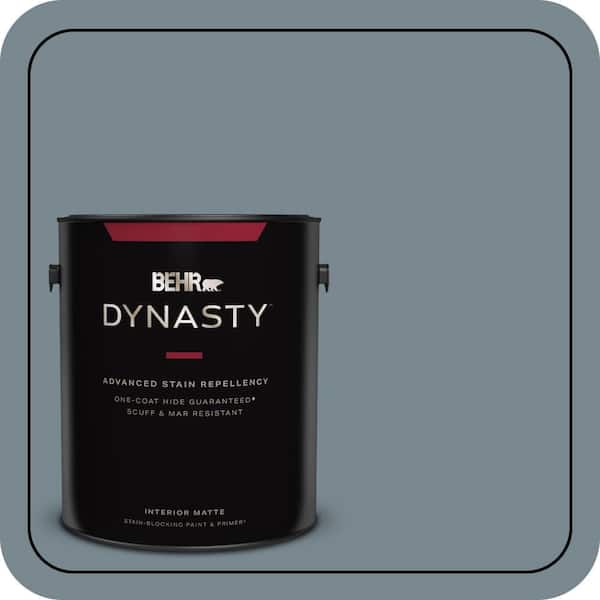 BEHR DYNASTY 1 gal. #N470-5 Norwegian Blue One-Coat Hide Matte Interior Stain-Blocking Paint & Primer
