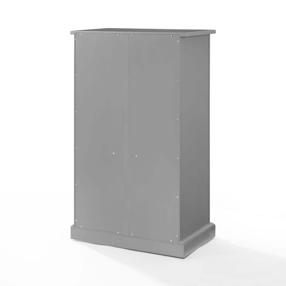 Seaside Freestanding Accent Cabinet with Adjustable Shelving in Distressed Gray