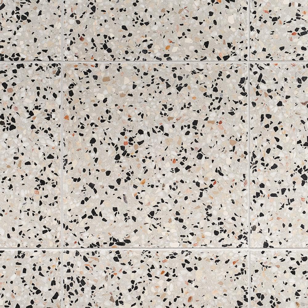 Tarboro 16" Beige Polished Terrazzo Floor and Wall Tile