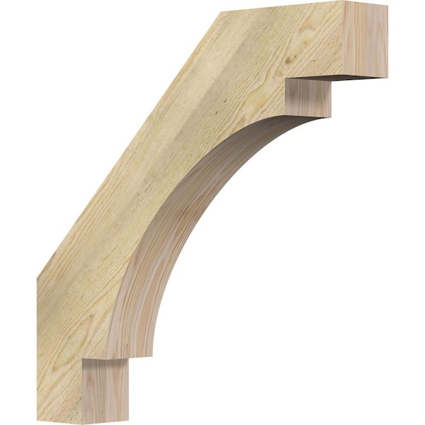 Ekena Millwork 4"W x 24"D x 24"H Merced Rough Sawn Knee Brace, Douglas Fir