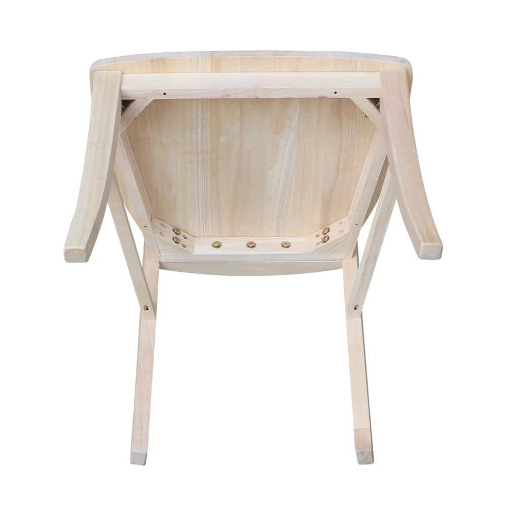 High Slat Ladderback Side Chair in Brown Microfiber Upholstery