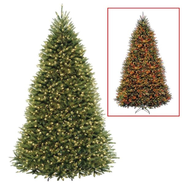 National Tree Company 10 ft. Dunhill Fir Artificial Christmas Tree with Dual Color LED Lights