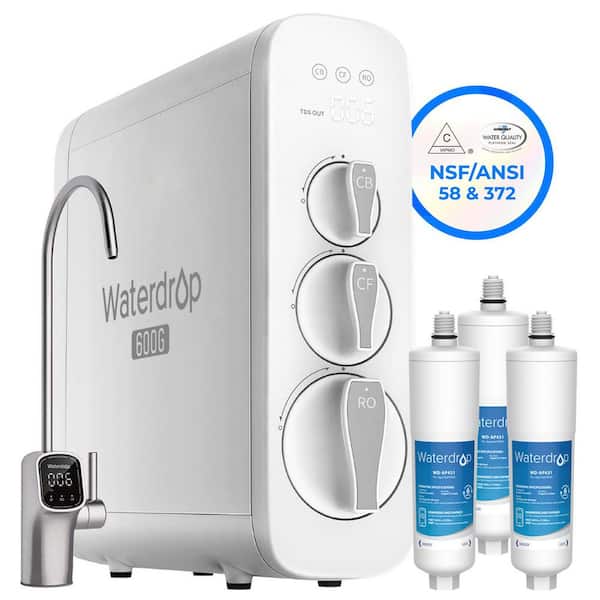 All-in-1 Water Purification Set:600GPD Under-Sink RO Filtration System with Smart LED Faucet and 3-Pack Scale Inhibitor