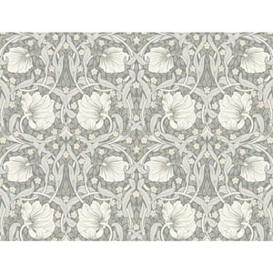 Floral - Grey - Wallpaper - Home Decor - The Home Depot