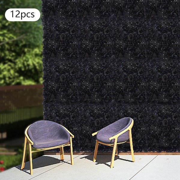 ブラックフラワーアゲート Flower Artificial Black in. in.x15.75 23.62 12-Pieces YIYIBYUS 2P 置物
