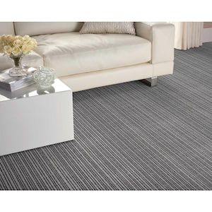 Living Bliss - Shadow - Gray 13.2 ft. 29.49 oz. Polyester Loop Installed Carpet