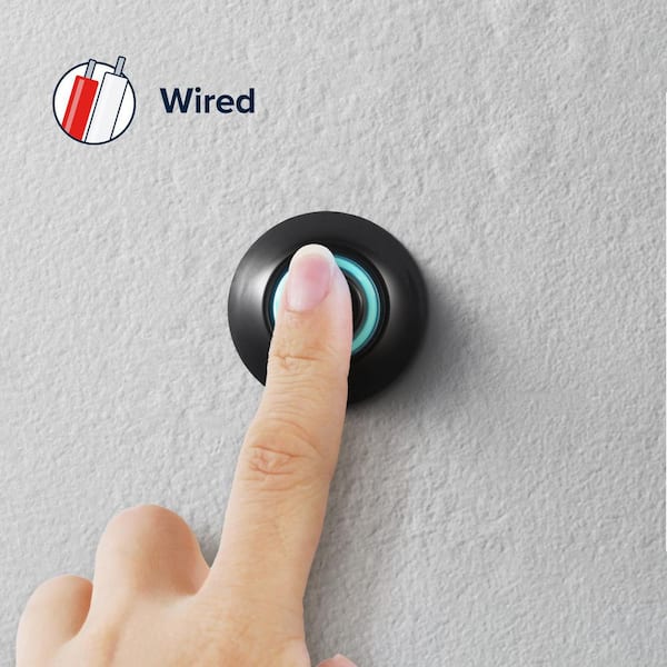 Heath Zenith Polished Chrome Silver/White Metal Wired Pushbutton Doorbell