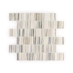 Ravine White 10.75 in. x 10.875 in. Square Matte Glass Wall and Floor Mosaic Tile (12.16 Sq. Ft./Case)