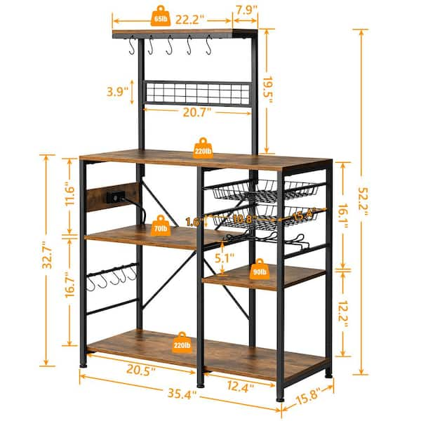 Prep & Savour Darcas 16.53'' Steel Standard Baker's Rack