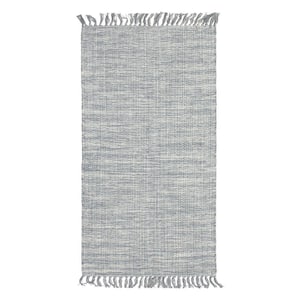 Yoshi Fringe Slate 3 ft. x 5 ft. Casual Accent Rug