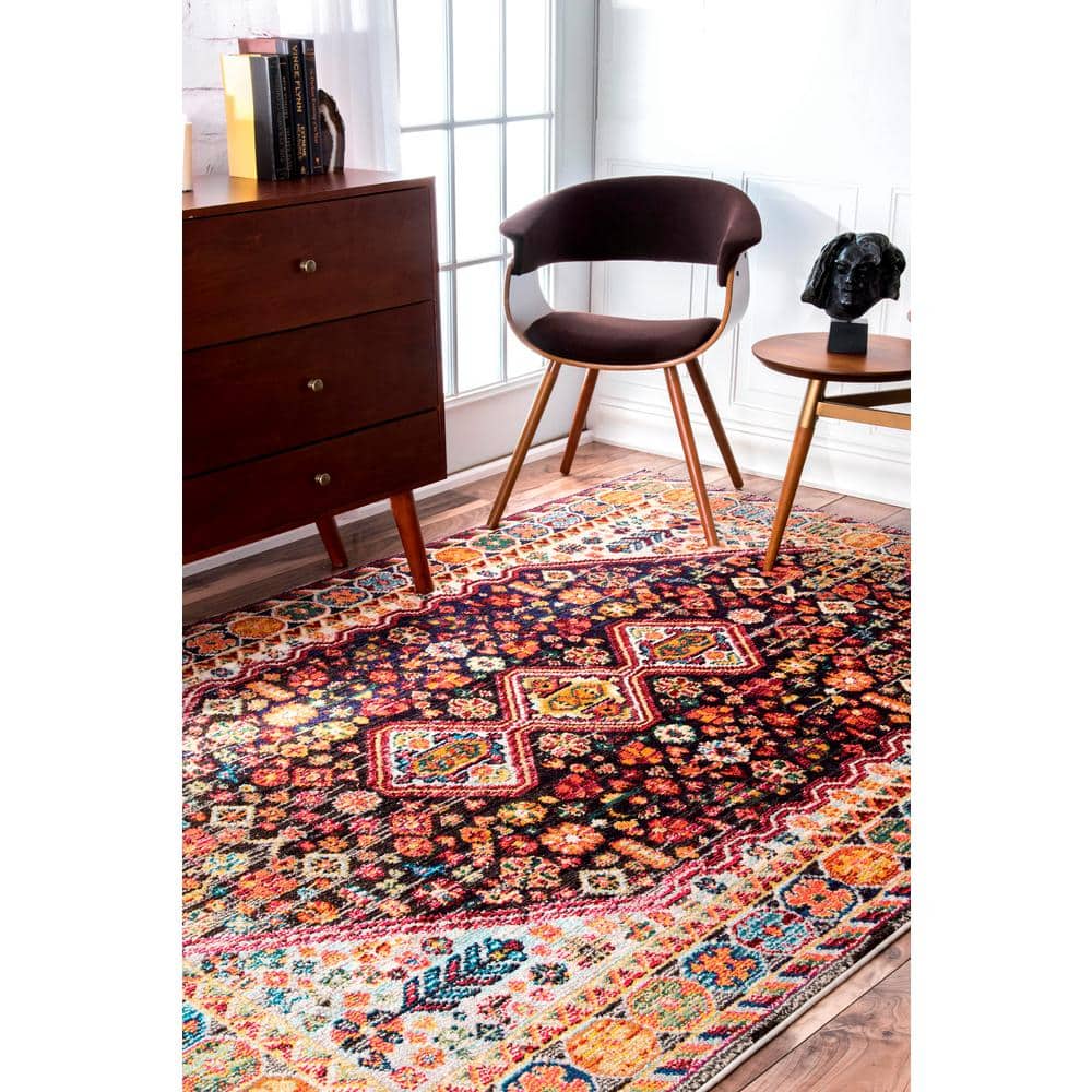 Handmade Reversible Black Synthetic 4' x 6' Easy-Care Rug