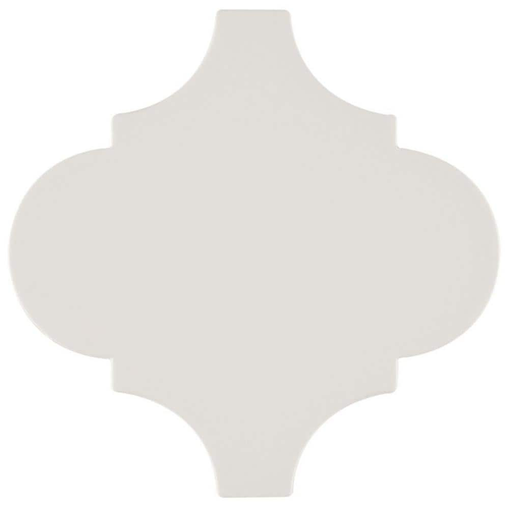 Ardor Arabesque White 4.7 in. x 0.35 in. Metallic Porcelain Wall Tile Sample -  Ivy Hill Tile, EXT3RD106950