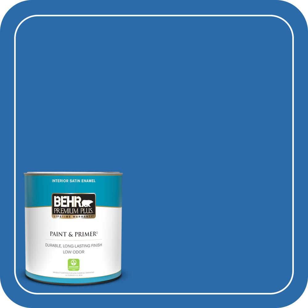 1 qt. #MQ4-24 Electric Blue Satin Enamel Low Odor Interior Paint & Primer price history on PriceWatchPro