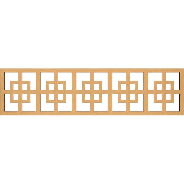 Ekena Millwork Cambridge Fretwork 0.375 in. D x 47 in. W x 12 in. L MDF Wood Panel Moulding