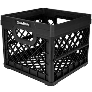 25 l Collapsible Milk Crate in Grey and Black