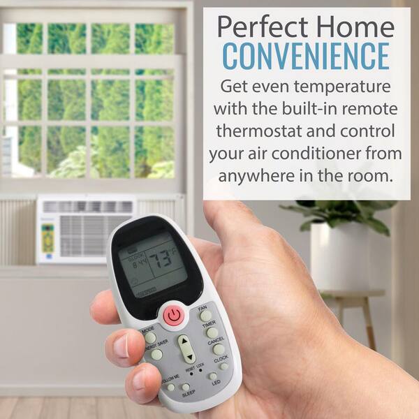 Keystone Energy Star 12 000 Btu Window Mounted Air Conditioner With Follow Me Lcd Remote Control In White Kstaw12ce Kstaw12ce The Home Depot