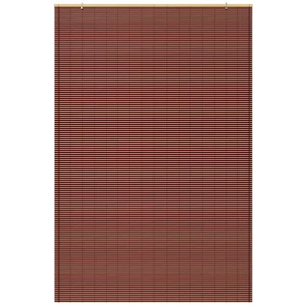 Oriental Furniture Bamboo Cordless Window Shade Mahogany 48 in. W x 72 in. L