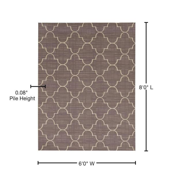 6' x 8' Hobnail Indoor/Outdoor Rug Chocolate - Foss Floors