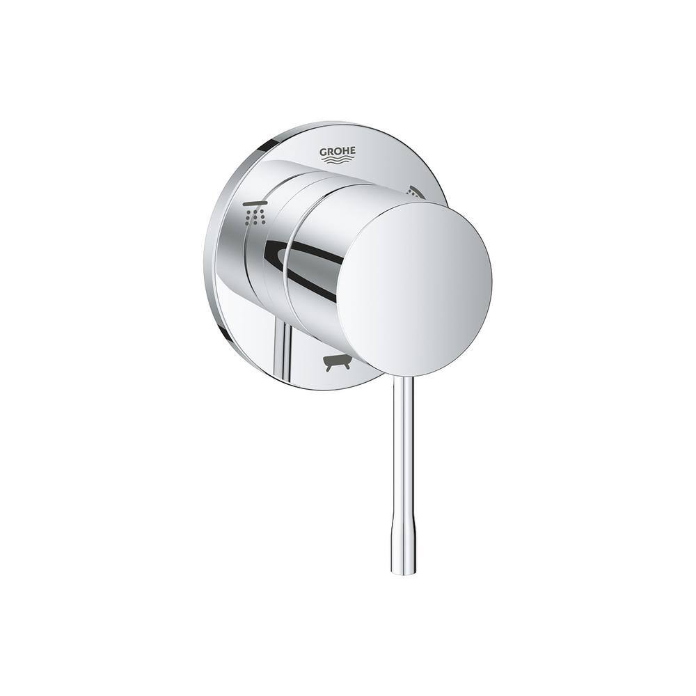 Essence Polished Black Metal Shower Diverter Trim Kit
