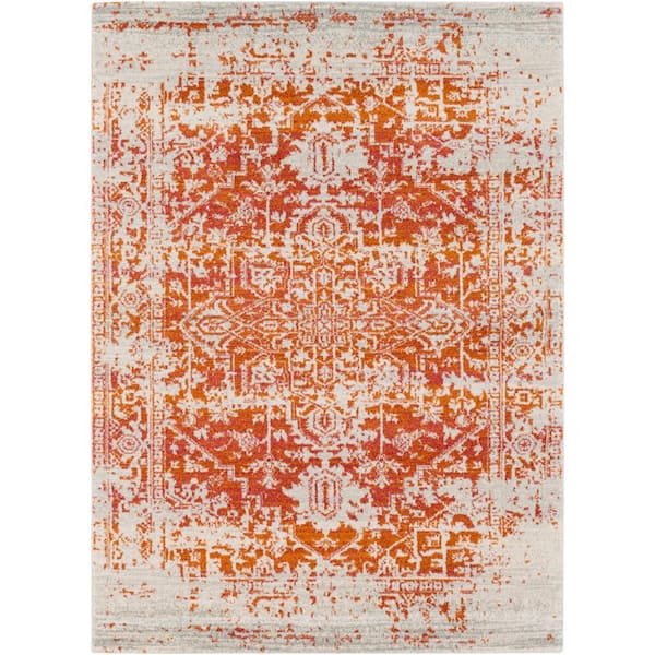 Livabliss Demeter Burnt Orange 5 ft. 3 in. x 7 ft. 3 in. Oriental Area Rug