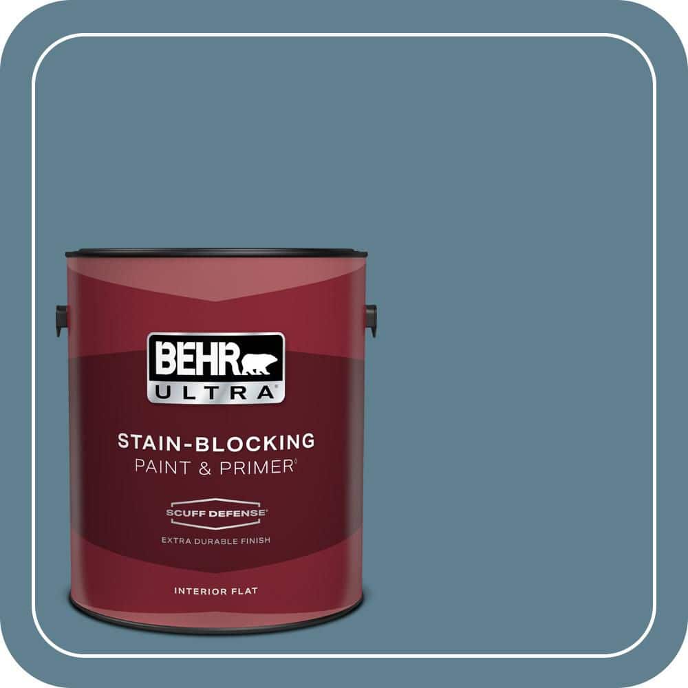 1 gal. #BXC-36 Aegean Blue Extra Durable Flat Interior Paint & Primer price history on PriceWatchPro