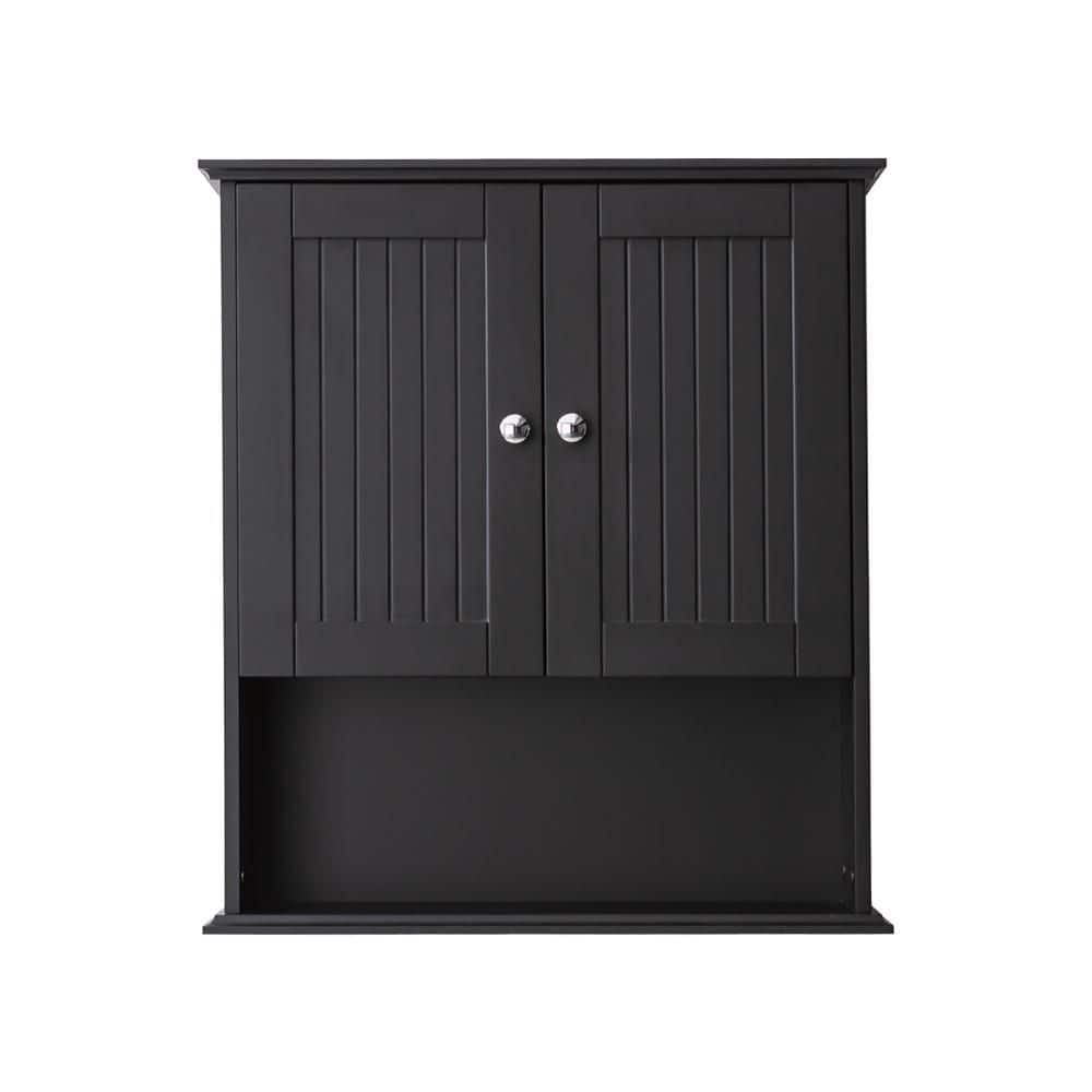 Flynama 29.50 in. W x 26.20 in. D x 7.90 in. H Black Linen Cabinet