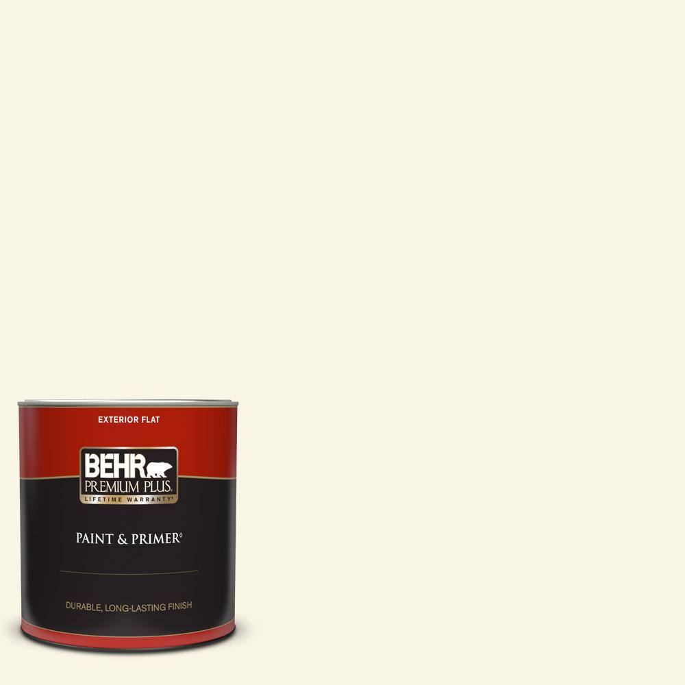 BEHR PREMIUM PLUS 1 qt. WB300 Magnolia Blossom Flat Exterior Paint