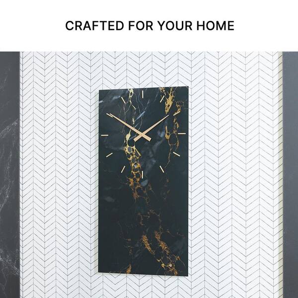 Signature Design by Ashleyウォールアート Signature DESIGN BY ASHLEY Teague Black Analog Glass Wall Clock