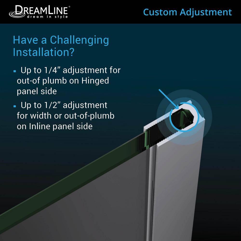 Oil Rubbed Bronze Frameless Hinged Shower Door with Clear Glass