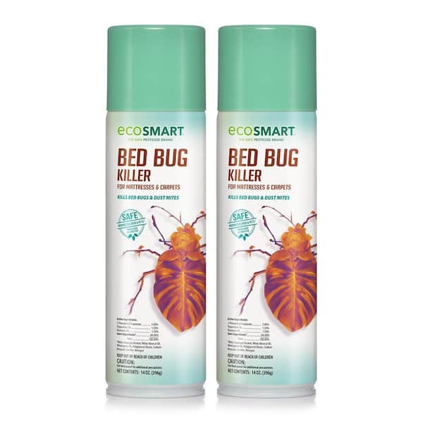 EcoSmart 14 oz. Natural Bed Bug Killer with Plant-Based Peppermint and Rosemary Oil, Aerosol Spray Can (2-Pack)