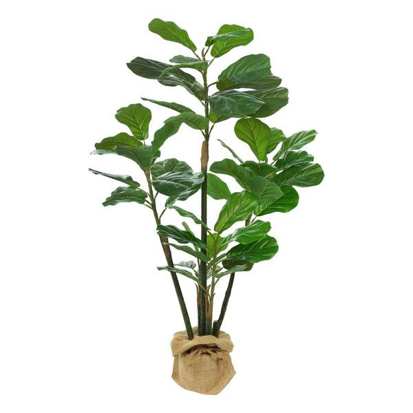 Vanity Art 47 .24 in. H Artificial Fiddle Leaf Fig Tree in Pot (Set of 2)