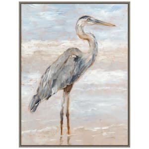 "Beach Heron I" by Ethan Harper 1 Piece Floater Frame Canvas Transfer Animal Art Print 30-in. x 23-in. .