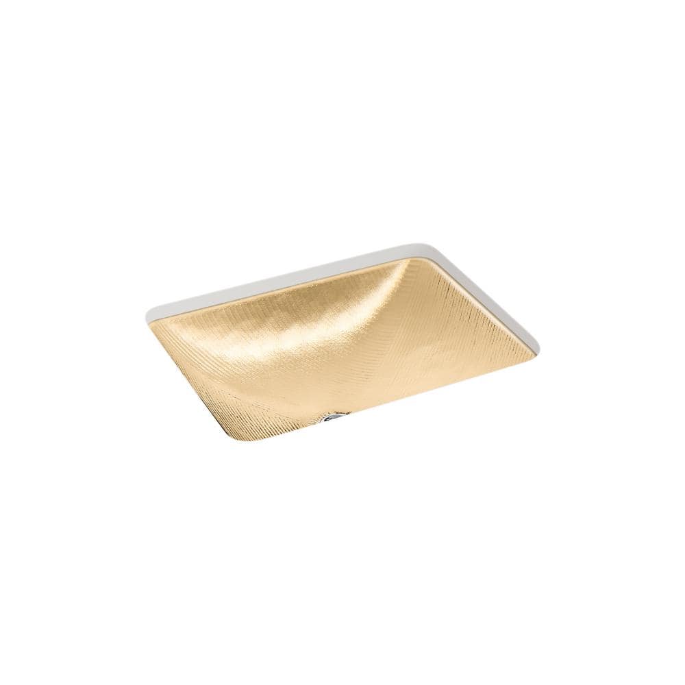 Yepsen Translucent Sandalwood Glass Undermount Bathroom Sink