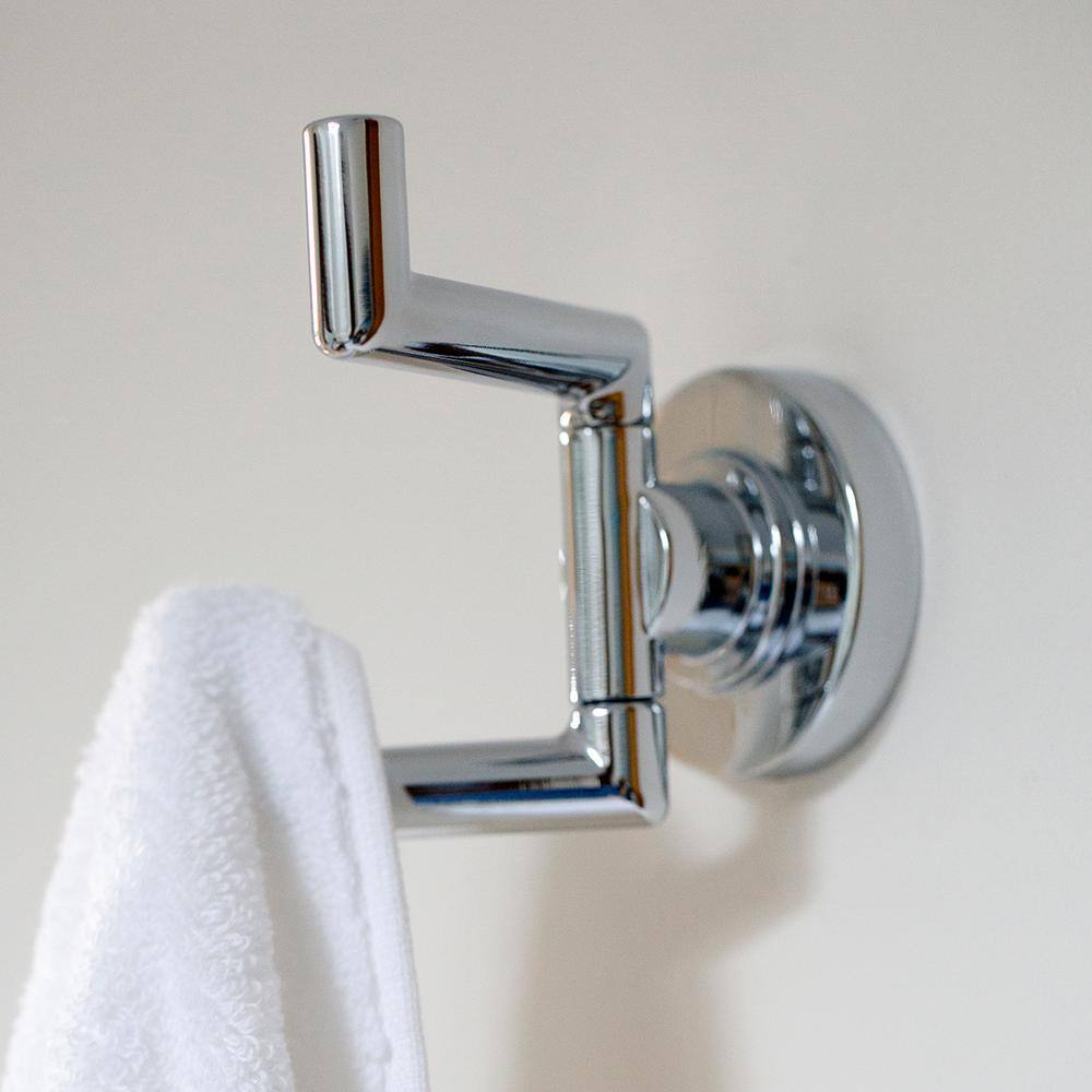 Neo Polished Chrome Double Robe Hook with Pivoting Arms