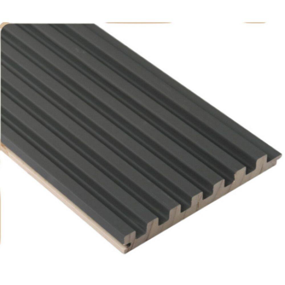 94 in. x 6 in x 0.5 in. Solid Wood Wall 7 Grid Cladding Siding Board in Beige Gray Color (Set of 4-Piece) price history on PriceWatchPro