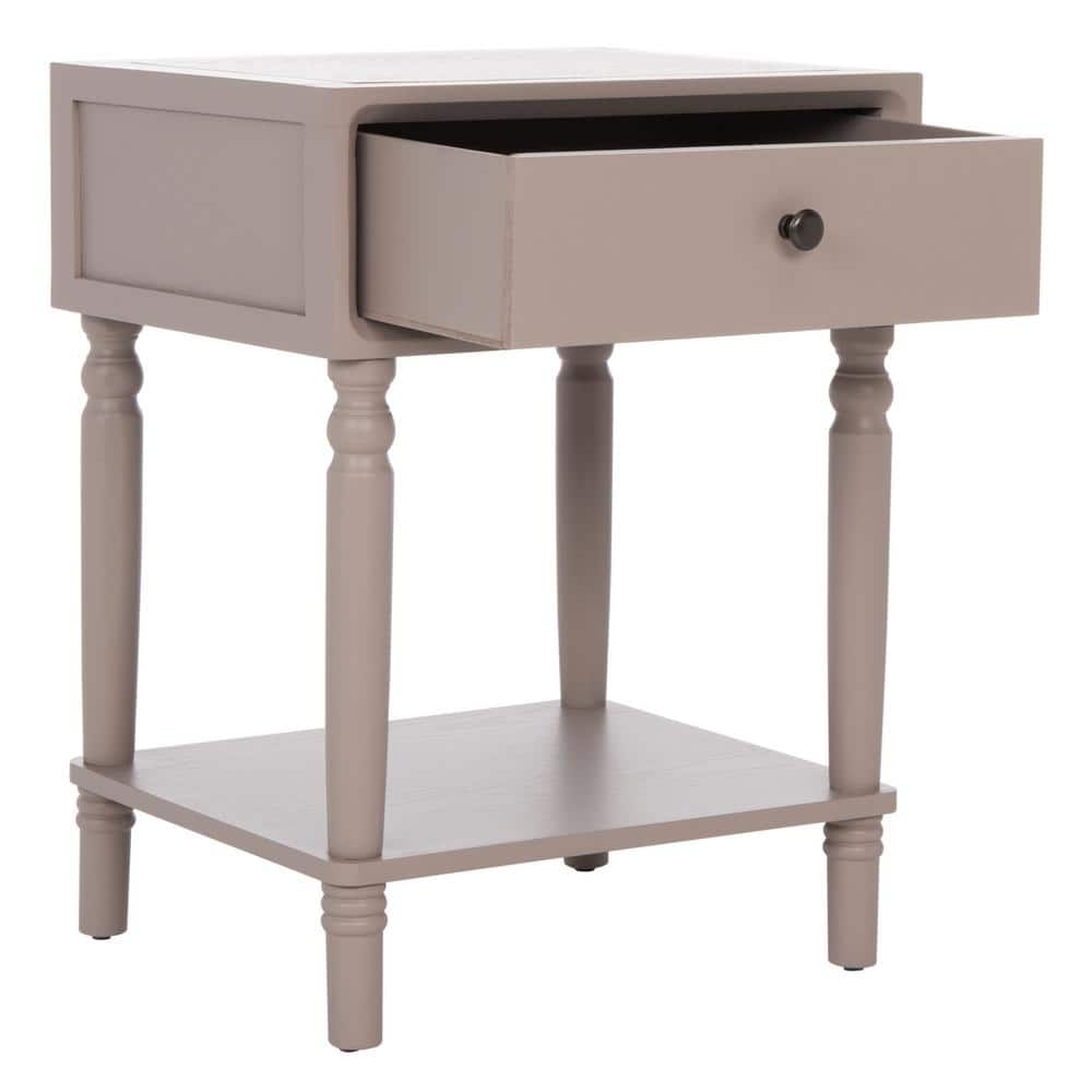 Transitional Siobhan White Pine 1-Drawer End Table