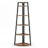 TRIBESIGNS WAY TO ORIGIN Andrea 70 in. Rustic Brown Wood 5-Shelf Ladder ...