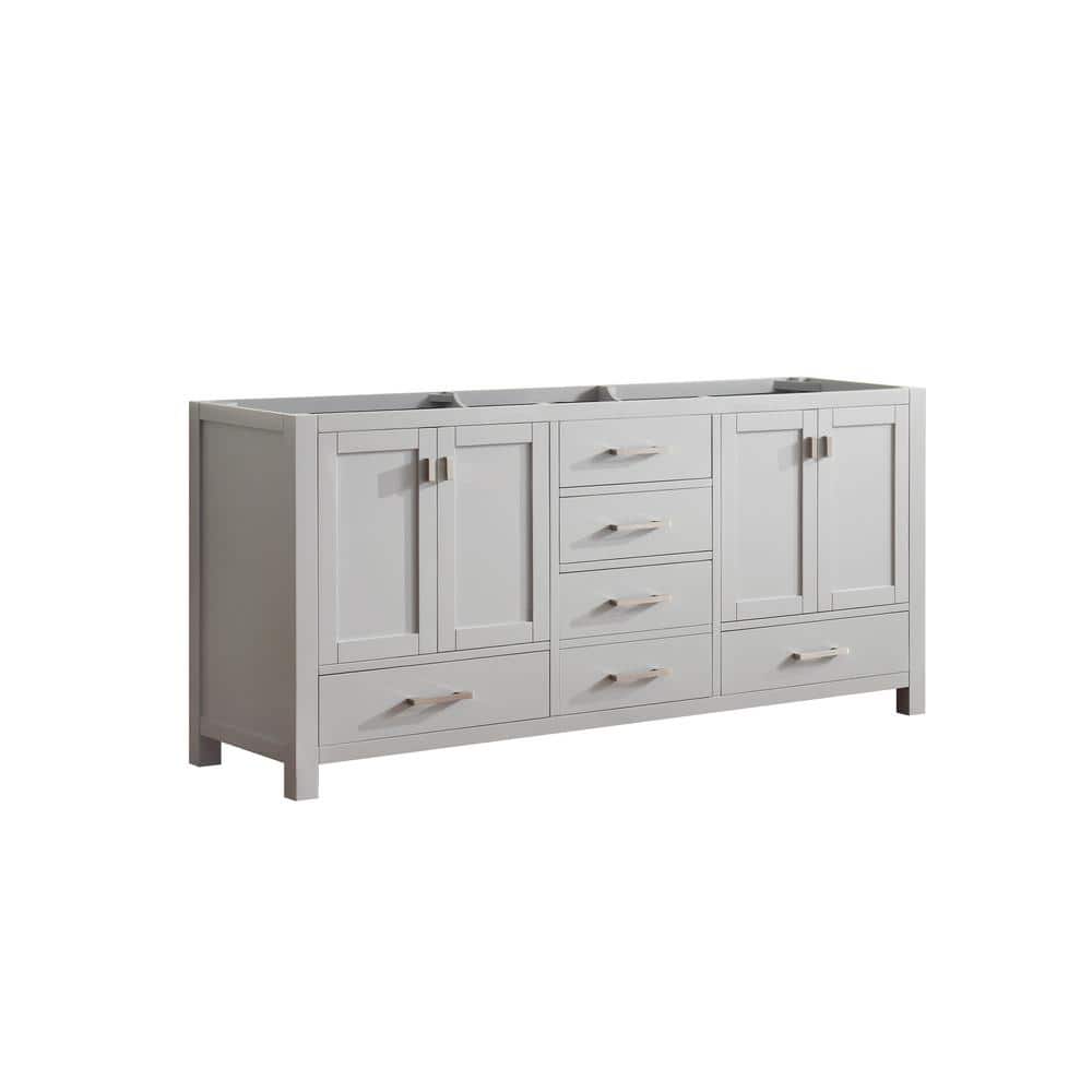 Modero 72'' Chilled Gray Solid Wood Double Vanity Base