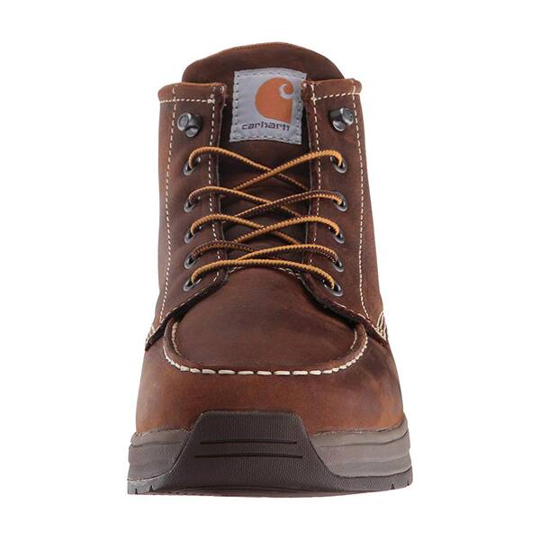 Carhartt Men s Lightweight Wedge NWP 6 Work Boots Soft Toe Brown Size 9 W CMX4023 09W The Home Depot