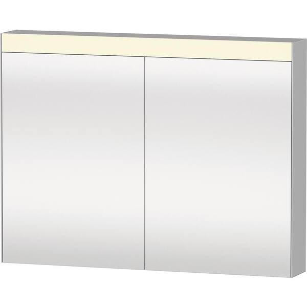 Duravit Light and Mirror 39.75 in. W x 29.875 in. H White Surface Mount Medicine Cabinet