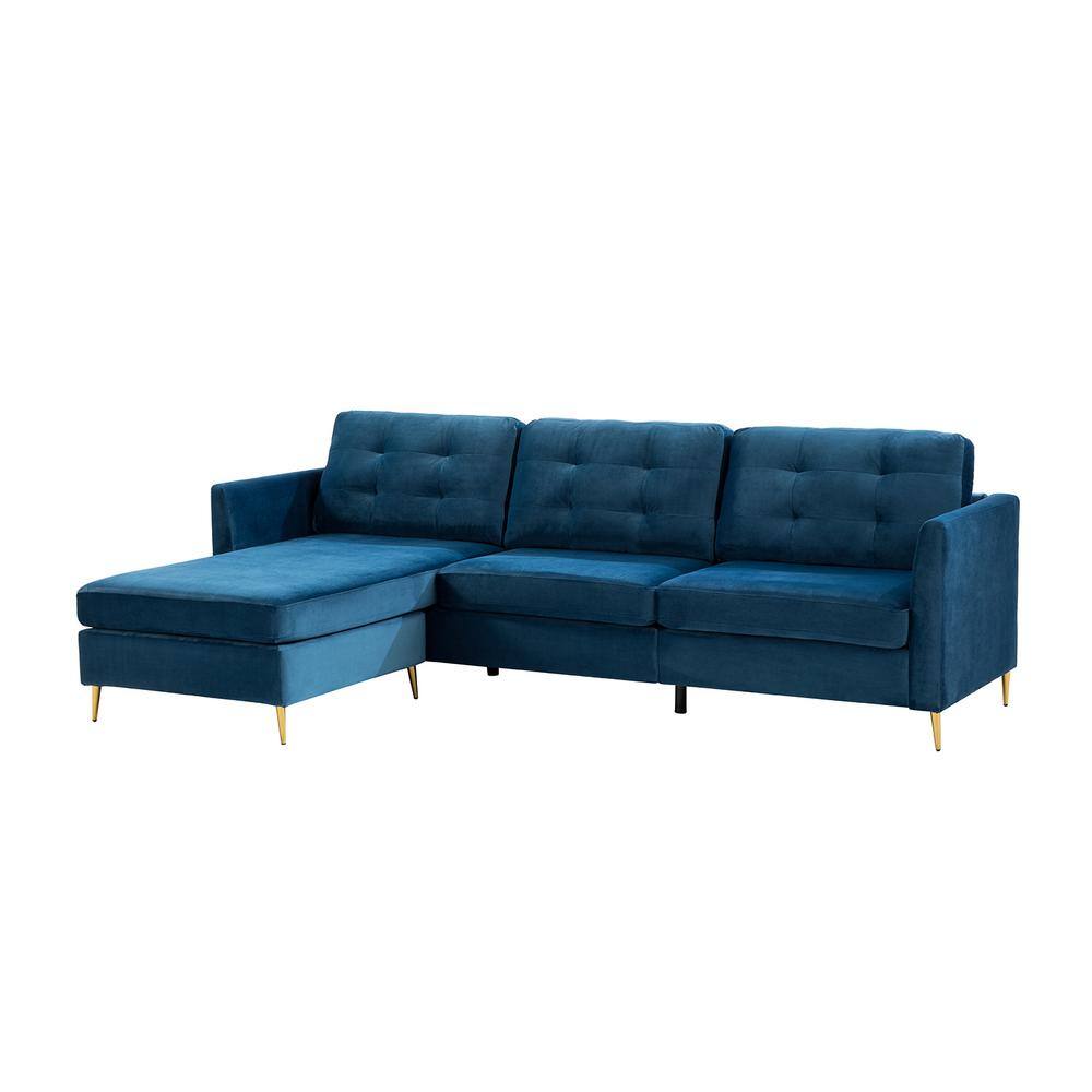 JAYDEN CREATION Nasamonia 109 Wide Navy Reversible Sofa Chaise With   Navy Jayden Creation Sectional Sofas Sfy0541 Navy Abc 64 1000 