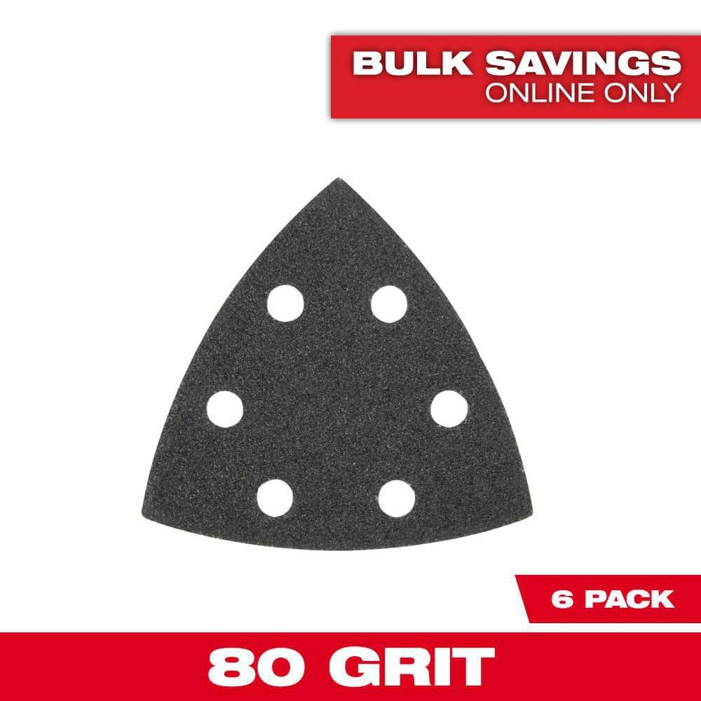 Sourcing Map Detail Sander Sandpaper, Triangular Sanding Paper, Hook And Loop Sanding Pads, Triangle Oscillating Multi Tool, 150 Grits 5 Holes, 5pcs