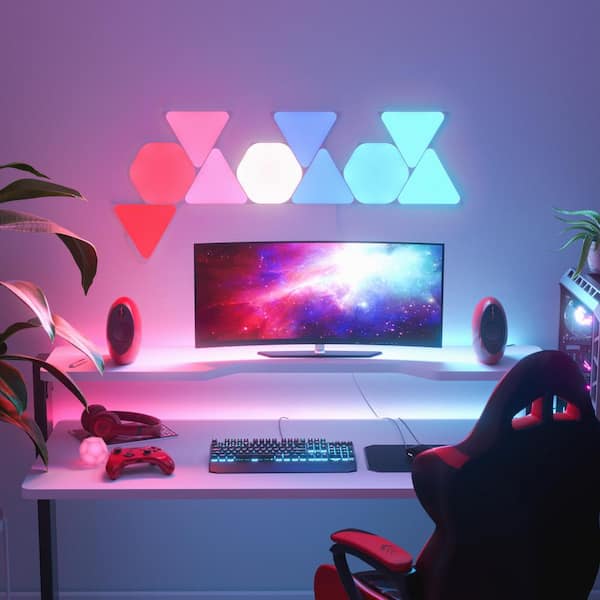 Nanoleaf Shapes-Triangles Smarter Kit NL47-7003TW-7PK - The Home Depot