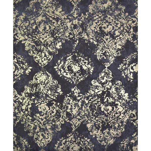 York Wallcoverings 56.9 sq. ft. Plum/Gold Stargazer Wallpaper