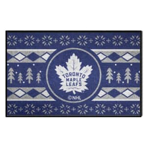 Toronto Maple Leafs Holiday Sweater Royal 1.5 ft. x 2.5 ft. Starter Area Rug