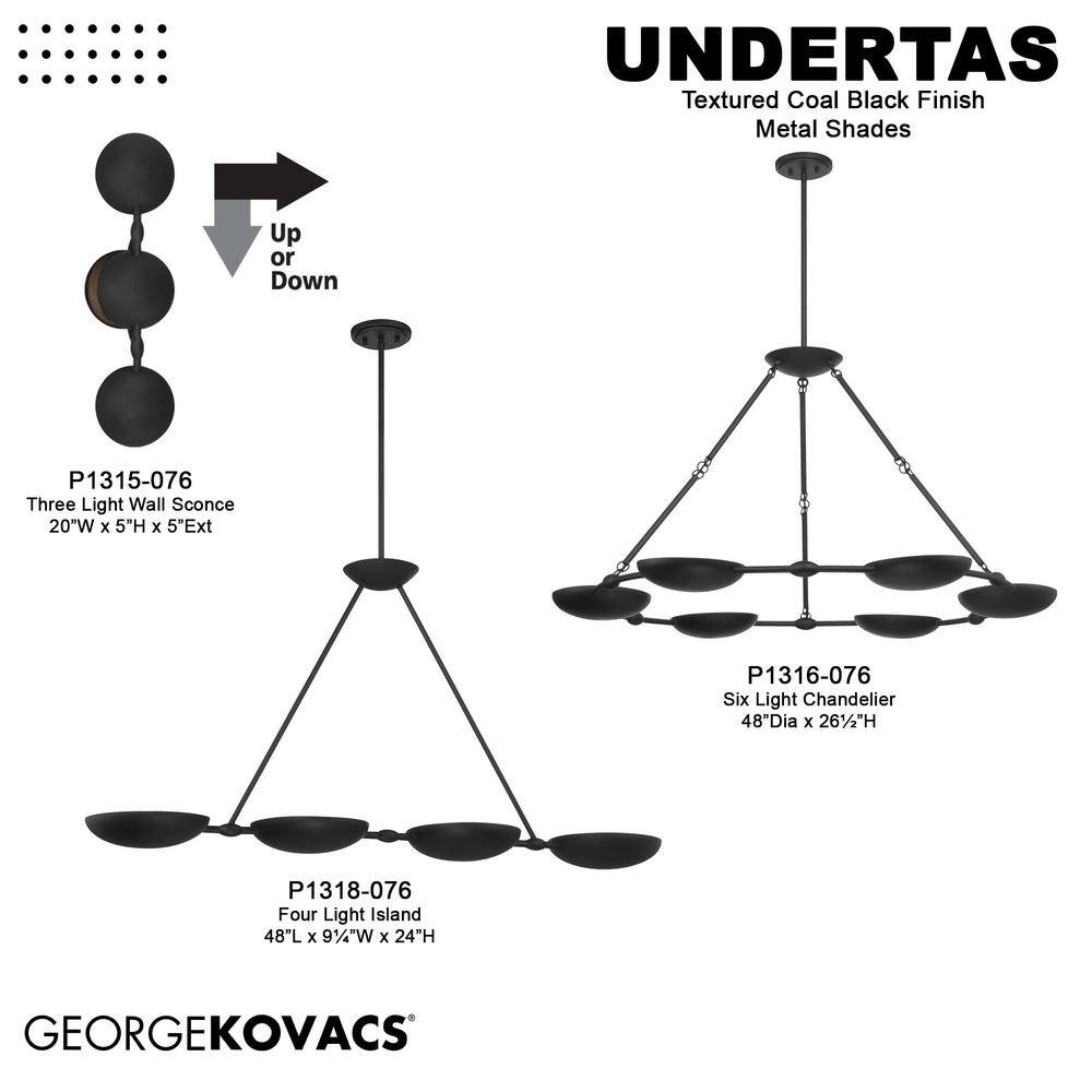 Modern Black Iron 3-Light Wall Sconce with Steel Shades