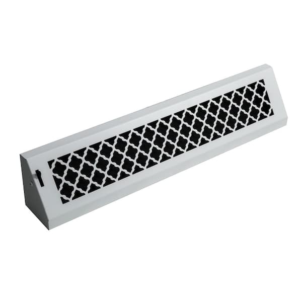 SteelCrest Tuscan, 24 in., White/Powder Coat, Steel Baseboard Vent with Damper