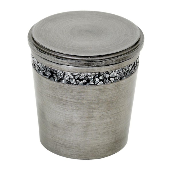 India Ink Altair Cotton Ball Holder in Pewter